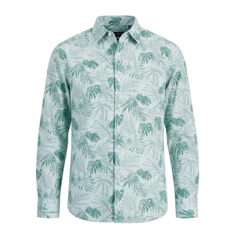 Tommy Bahama Digital Palms Regular-Fit Printed Button-Down Shirt Trout Large